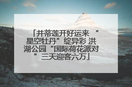 并蒂莲开好运来 “星空牡丹”绽异彩 洪湖公园“国际荷花派对”三天迎客六万